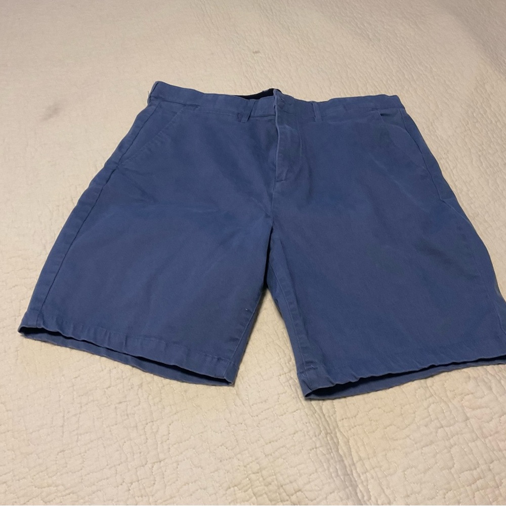 Jachs Blue Flat Front Shorts Classic Style
